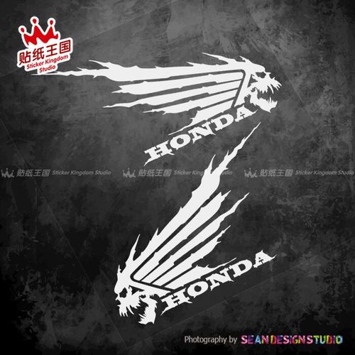 Autocollants De Coulée Étanches Pour Honda Wing Skull,Cbr1000 600rr Cb1000r Cb1100 Cb650f Cbr300r Vfr1200 Cm1000 - 15x9.5cm Silver