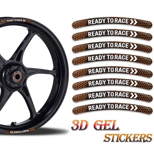 Autocollant De Moyeu De Roue De Moto En Gel 3d,Bande À Rayures De Jante De Coulée,Autocollant Pour Honda,Repsol- Style 9-E76