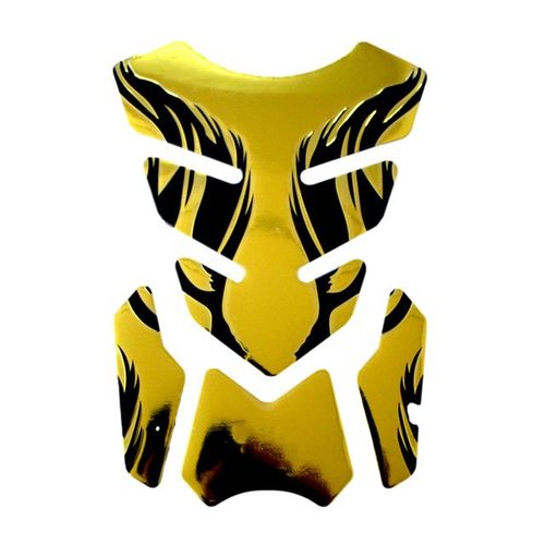 Autocollant 3d Pour Honda Yamaha Tanksub,Arête De Poisson,Sous-Autocollants Précieux,Couvercle De Protection D'huile - Gold-A36344