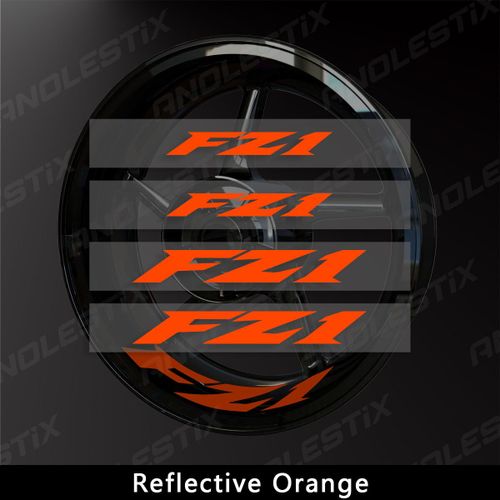 Autocollant De Roue De Moto De Coulée Anolestix,Autocollant De Moyeu,Bande De Rayure De Jante Pour Yamaha Fz1- B Reflective Orange