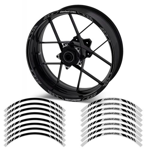 Autocollant Réfléchissant De Roue De Moto,Autocollant De Moyeu,Bande De Jante,Pour Kawasaki Ninja Zx-6r Zx-10r - Outer Ring Black