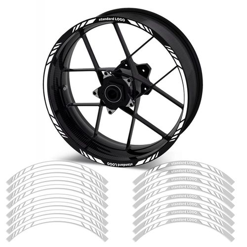 Autocollant Réfléchissant De Roue De Moto,Autocollant De Moyeu,Bande De Jante,Pour Kawasaki Ninja Zx-6r Zx-10r - Outer Ring White