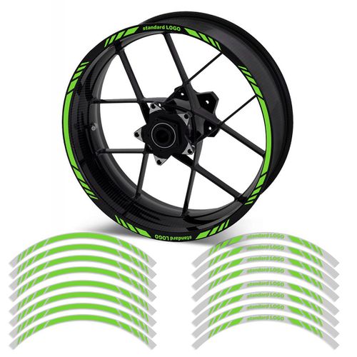 Autocollant Réfléchissant De Roue De Moto,Autocollant De Moyeu,Bande De Jante,Pour Kawasaki Ninja Zx-6r Zx-10r - Outer Ring Green