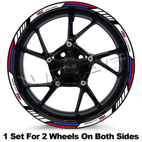 Autocollant De Jante De Roue De Moto,Bande De Décalcomanie À Rayures,Accessoires Pour Honda Hrc Cbr 1100 Cbr1000rr - 17 Inch 003