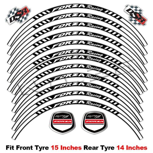 Autocollant De Roue De Moto Étanche Pour Honda Forza,Bande De Coulée,Autocollant De Jante,Accessoires De Bande De-Front 15 Rear 14-D