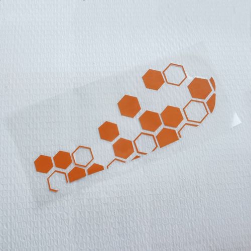 Peigne De Garde-Boue Avant De Moto,Autocollants De Moulage Universels,Autocollant Étanche- Orange-B500