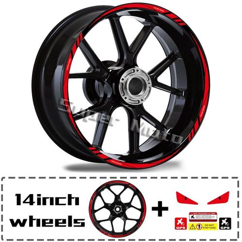 Autocollant De Jante De Moto Casting,Bande De Décalcomanie Pour Kawasaki,Suzuki,Honda,Yamaha,Bande De Moyeu De Roue- 14 Inches 02