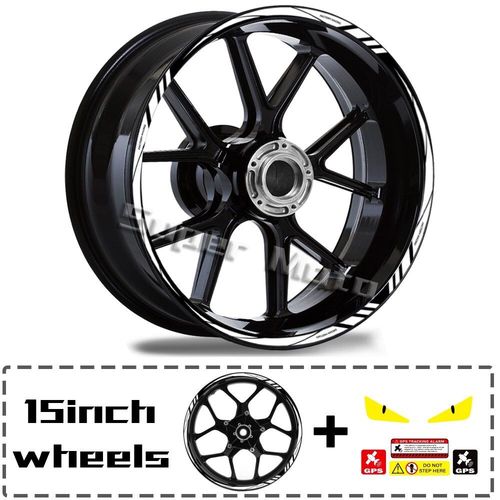 Autocollant De Jante De Moto Casting,Bande De Décalcomanie Pour Kawasaki,Suzuki,Honda,Yamaha,Bande De Moyeu De Roue- 15 Inches 05