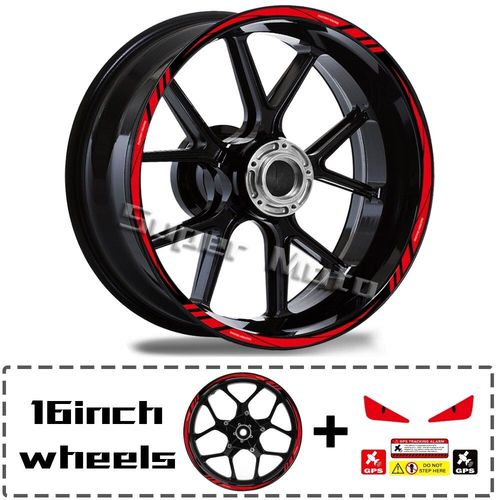 Autocollant De Jante De Moto Casting,Bande De Décalcomanie Pour Kawasaki,Suzuki,Honda,Yamaha,Bande De Moyeu De Roue- 16 Inches 02
