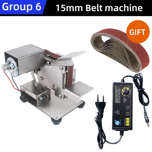Ponceuse électrique à bande,polisseuse,polissage,rectifieuse,alimentation par bouton- 15mm Group 6