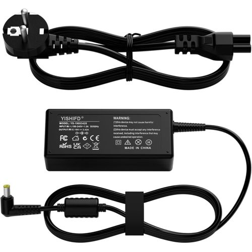Chargeur JBL 65W Compatible avec JBL Xtreme, Xtreme 2, Xtreme Special Edition, Boombox, Extreme Plus et FUGOO XL Enceinte Bluetooth - Adaptateur d'alimentation 19V 3.42A pour Haut-Parleur Portable
