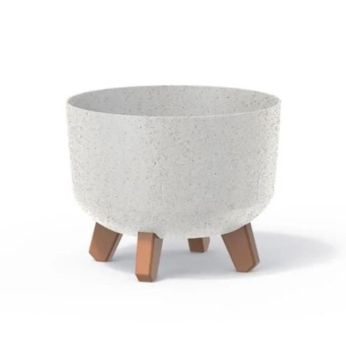 Pot De Fleurs Prosperplast Gracia Standard Eco Wood Dgrl240w-S449w - Couleur Eco Blanc 5,1l