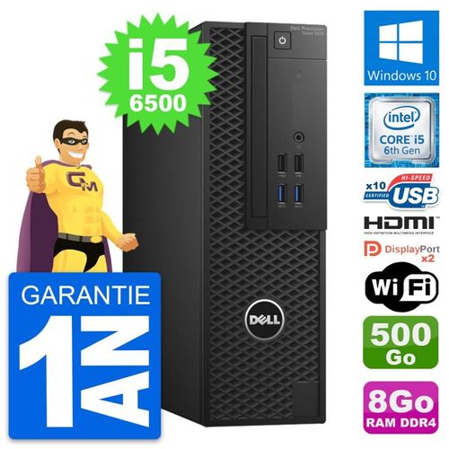 PC Dell Precision T3420 SFF i5-6500 RAM 8Go Disque 500Go HDMI Windows 10 Wifi