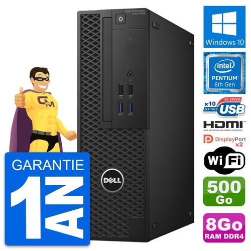 PC Dell Precision T3420 SFF G4400 RAM 8Go Disque Dur 500Go HDMI Windows 10 Wifi