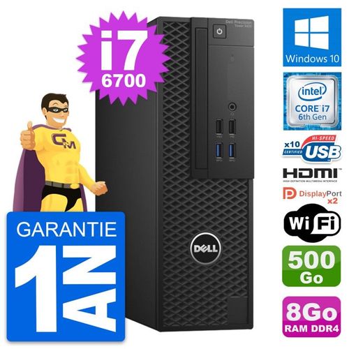 PC Dell Precision T3420 SFF i7-6700 RAM 8Go Disque 500Go HDMI Windows 10 Wifi