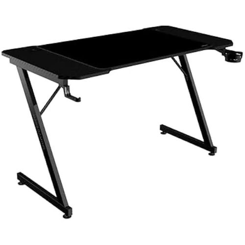MARSGAMING MGD-X120, Bureau Gaming Ergonomique, Surface en Fibre de Carbone, Structure Métallique, Tapis de Souris XXL, Supports