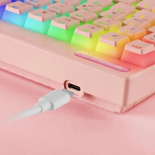 Clavier sans fil Bluetooth mécanique (Outemu SQ Pro Red) Mars Gaming MK Cloud RGB (Rose)