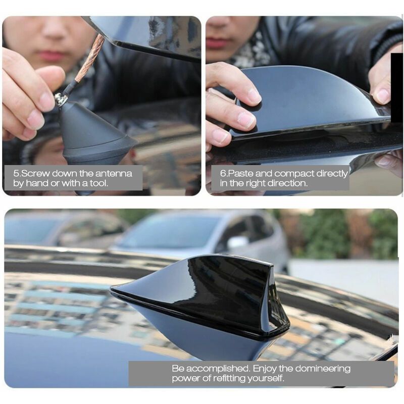 Antenne De Requin De Voiture Antenne Universelle D'aileron D... - 4