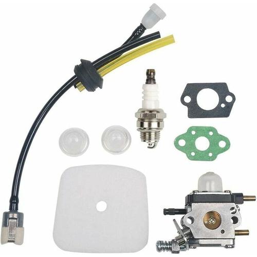 C1U-K54A Kit de carburateur avec filtre à air et bougie d'allumage - Pour Mantis 7222 7222E 7222M 7225 7230 7234 7240 7920 7924 Motoculteur/cultivateur 2 temps