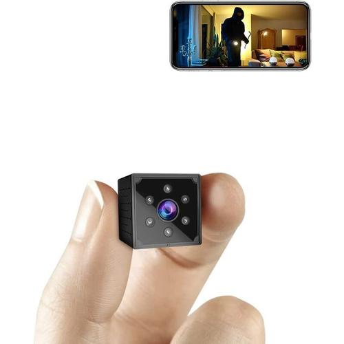 Camera Espion, 1080P Mini Caméra de Surveillance sans Fil avec Enregistrement WiFi Longue Batteries Micro Cachée Détection Mouvement et Vision Nocturne Spy Cam?Caméra d'action HD 1080P caméra de vision nocturne caméra d'ordinateur infrarouge