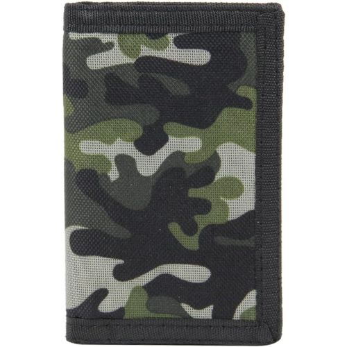 Rfid Extérieur Camouflage Portefeuilles À Trois Volets Pour Homme Mini Porte-Monnaie Avec Fermeture Éclair Pour Femme Enfants[X424]