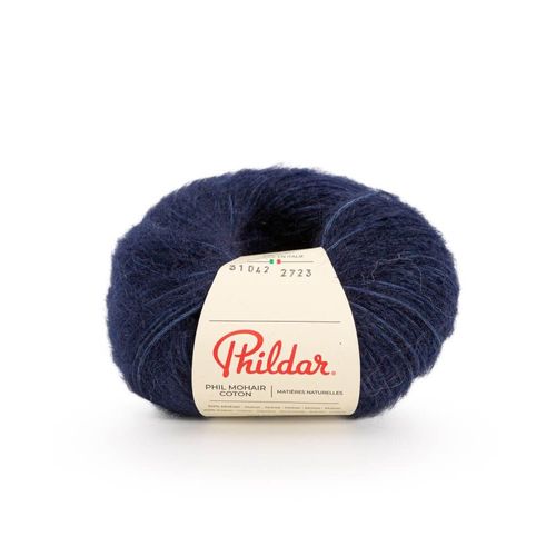 Pelote Phil Mohair Coton 25gr De Phildar : Légèreté Et Élégance Pour Des Créations Raffinées Bleu Marine