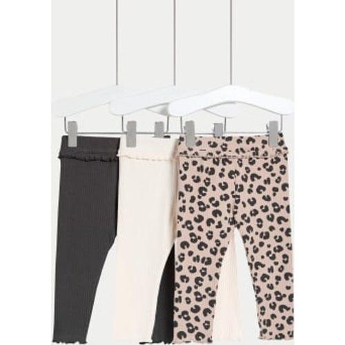 Lot De 3 Leggings En Coton À Motif Animal (Jusqu'au 3 Ans) - Multicolore