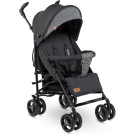 Poussette Canne À 15 Kg, Légère Et Compacte, Réglage Du Dossier Jusqu¿À La Position Couchée, Grand Panier Système De Pliage Rapide, Moustiquaire, Chauffe-Pieds Noir