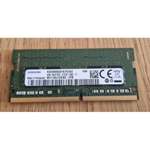 Ram de mémoire samsung de 4go pour ordinateur portable