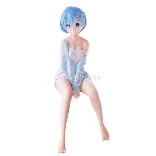 Figurine De Dessin Animé Re: Zéro Début De Vie Dans Un Autre Monde 22cm Ram Kimono Wafuu Demoiselle D'honneur Poupée Modèle De Figurine Rem Ram