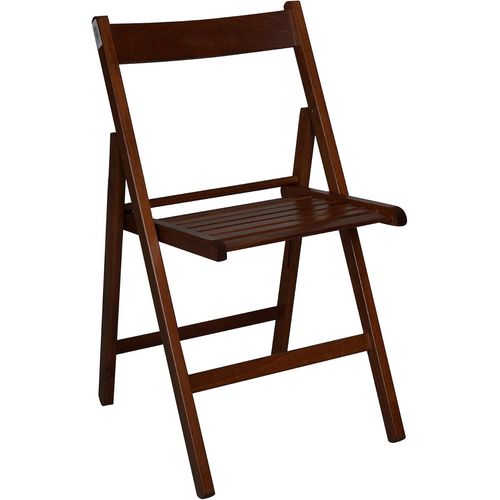 Lot De 4 Chaises Pliantes En Hêtre Massif 42,5 X 79 X 47,5 Cm, Noyer
