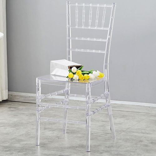 Chaise Transparente En Plastique, Chaise De Maquillage, Chaise Vintage Pour Mariage, Pour Salle À Manger, Balcon, Fête, Mariage, 44 X 39 X 92cm