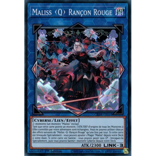 Yu Gi Oh Crbr Fr018 Maliss Q Rançon Rouge Super Rare