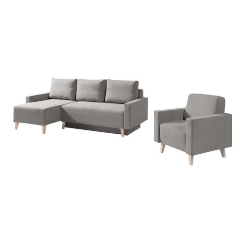 Ensemble De Canapés Delbene 105, Fonction De Couchage, Gris