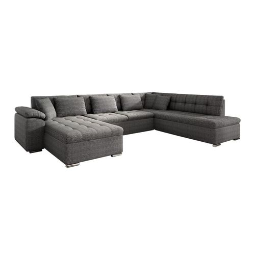 Canapé D'angle Comfivo 128, Gris, Fonction De Couchage, 348x205x76cm