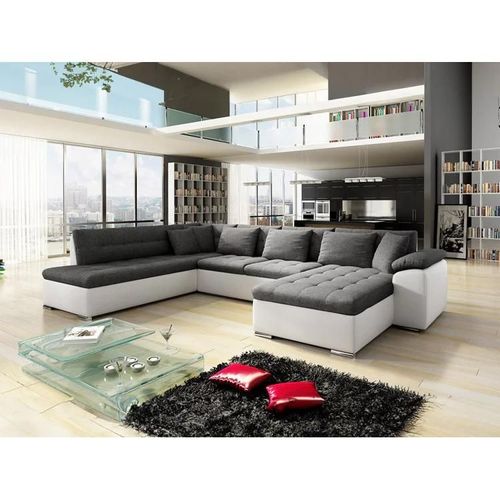Canapé D'angle Comfivo 128, Gris, Fonction De Couchage, 348x205x76cm