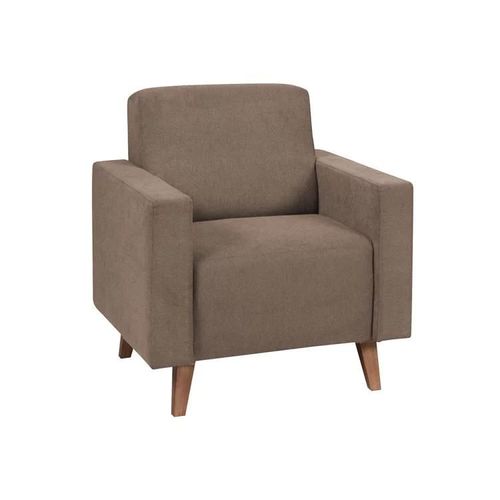 Fauteuil Delbene 102, Marron, Tapisserie, 80x75x75cm