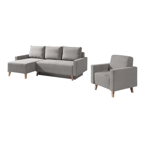 Ensemble De Canapés Delbene 105, Fonction De Couchage, Gris