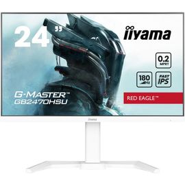 iiyama G-MASTER Red Eagle GB2470HSU-W6 - Écran LED - jeux - 24" (23.8" visualisable) - 1920 x 1080 Full HD (1080p) @ 180 Hz - Fast IPS - 300 cd/m² - 1000:1 - 0.2 ms - HDMI, DisplayPort -...