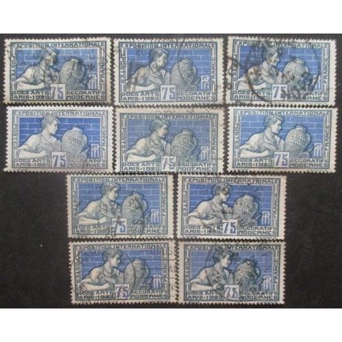 France N°214 X 10 Oblitéré