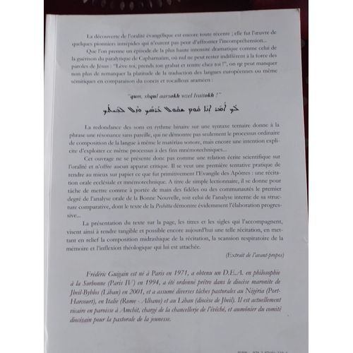 Evangéliaire Selon La Récitation Orale Des Apôtres - Texte Des Quatre Evangiles Selon La Peshitto Père Frédéric Guiguain, Pierre Perrier (Préface)