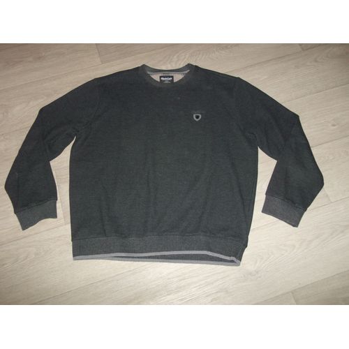 Sweat Shirt Montecarlo Gris Foncé Liseré Gris Clair Taille Xxl Tbe
