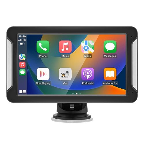 Autoradio Gearelec Portable 7 pouces avec CarPlay Android Auto Bluetooth WiFi Transmetteur FM