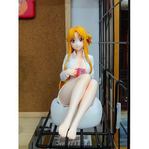 Sword Art Online Sexy Anime Figure Asuna Yuuki Shirt Ver 16cm Figurine D'action Titania Pour Adulte Modèle De Jouet Beurre