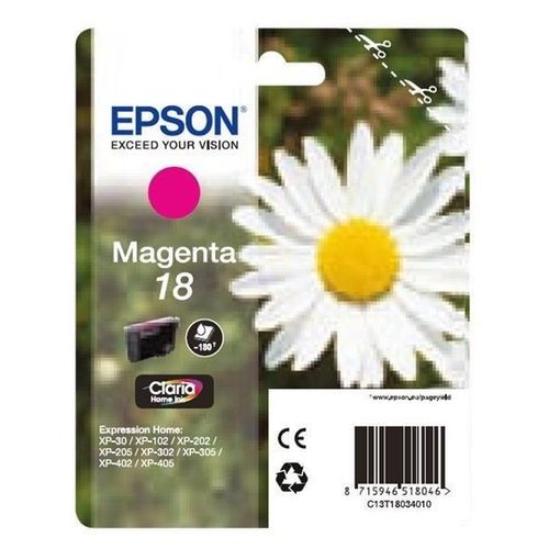 Epson 18 - Magenta - original - emballage coque avec alarme radioélectrique/ acoustique - cartouche d'encre - pour Expression Home XP-212, 215, 225, 312, 315, 322, 325, 412, 415, 422, 425