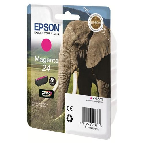 Epson 24 - 4.6 ml - magenta - original - blister - cartouche d'encre - pour Expression Photo XP-55, 750, 760, 850, 860, 950, 960; Expression Premium XP-750, 850
