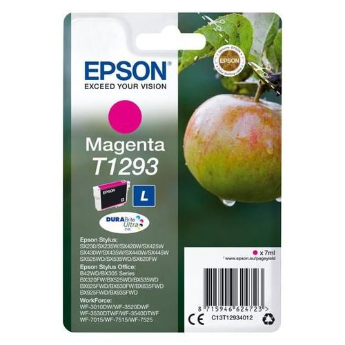 Epson T1293 - 7 ml - taille L - magenta - original - blister - cartouche d'encre - pour Stylus SX230, SX235, SX430, SX438; WorkForce WF-3010, 3520, 3530, 3540, 7015, 7515, 7525