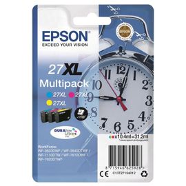 Epson 27XL Multipack - Pack de 3 - 31.2 ml - XL - jaune, cyan, magenta - original - emballage coque avec alarme radioélectrique - cartouche d'encre - pour WorkForce WF-3620, WF-3640, WF-7110...