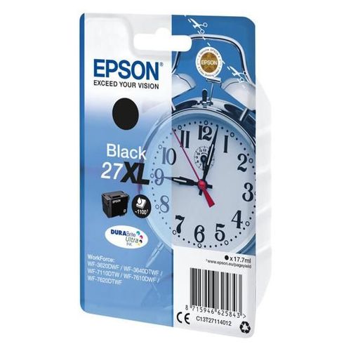 Epson 27XL - 17.7 ml - XL - noir - original - cartouche d'encre - pour WorkForce WF-3620, WF-3640, WF-7110, WF-7210, WF-7610, WF-7620, WF-7710, WF-7715, WF-7720