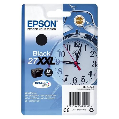 Epson 27XXL - 34.1 ml - XL - noir - original - blister - cartouche d'encre - pour WorkForce WF-3620, WF-3640, WF-7110, WF-7210, WF-7610, WF-7620, WF-7710, WF-7715, WF-7720